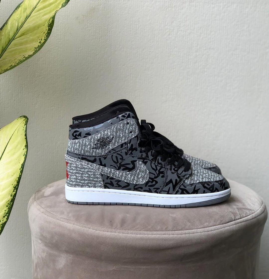 Nike Air Jordan Retro 1 High REBILLIONAIR Black Grey