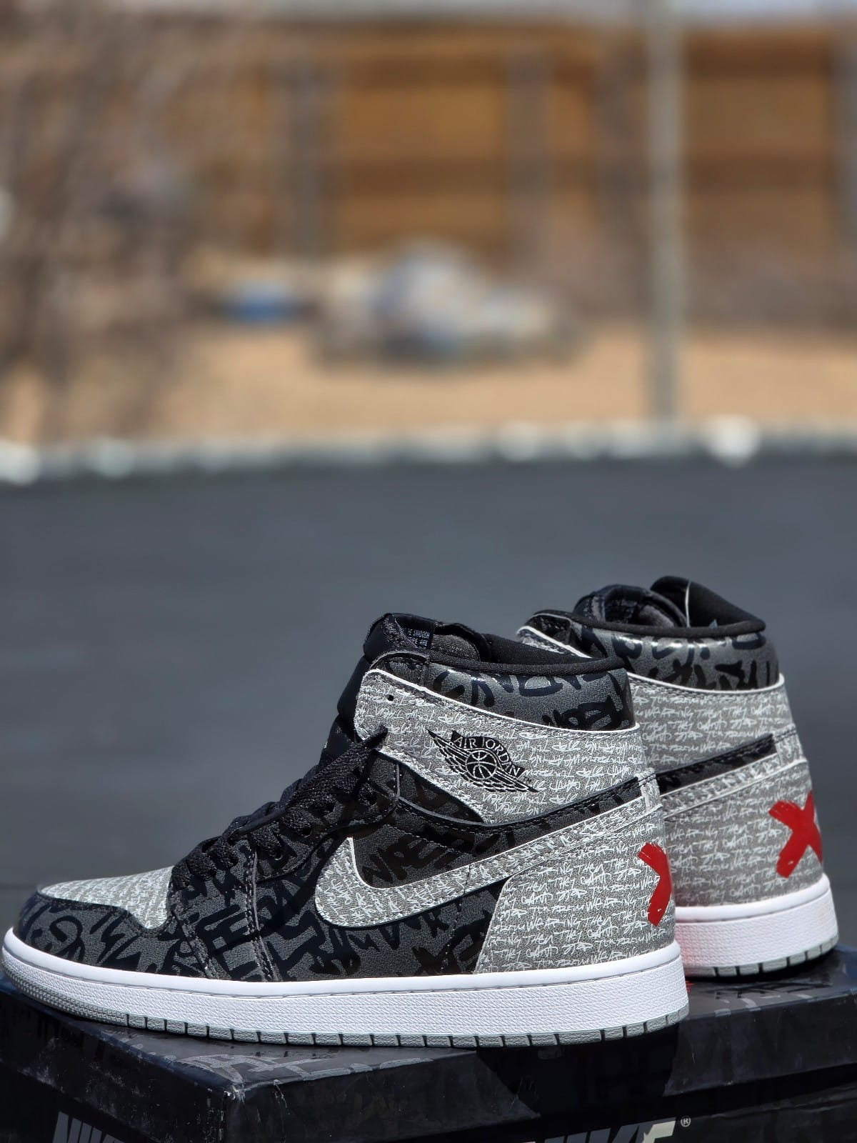 Nike Air Jordan Retro 1 High REBILLIONAIR Black Grey
