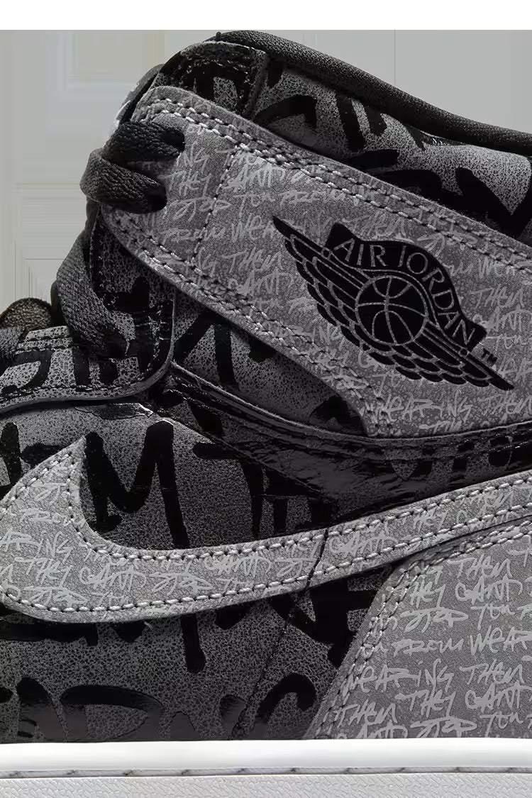 Nike Air Jordan Retro 1 High REBILLIONAIR Black Grey