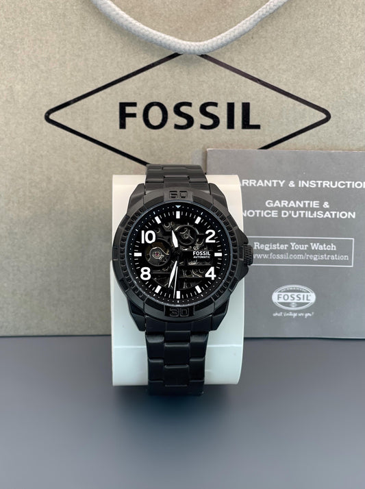 Fossil Bronson Automatic Black Chain Men Watch