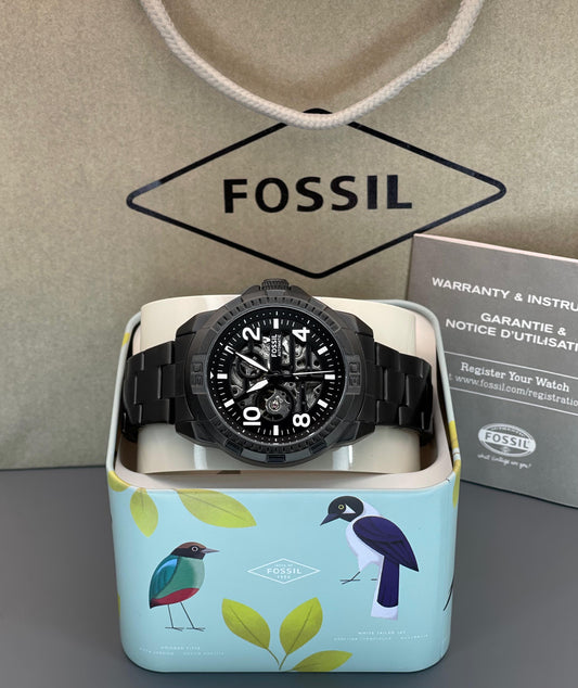 Fossil Bronson Automatic Black Chain Men Watch
